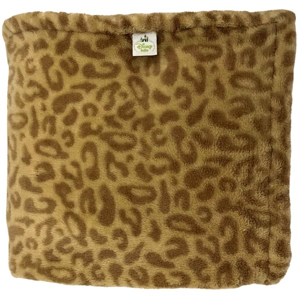 Disney Baby Other - Disney Baby Brown Leopard Print Fleece Blanket Lovey‎ Animal Cheetah Security